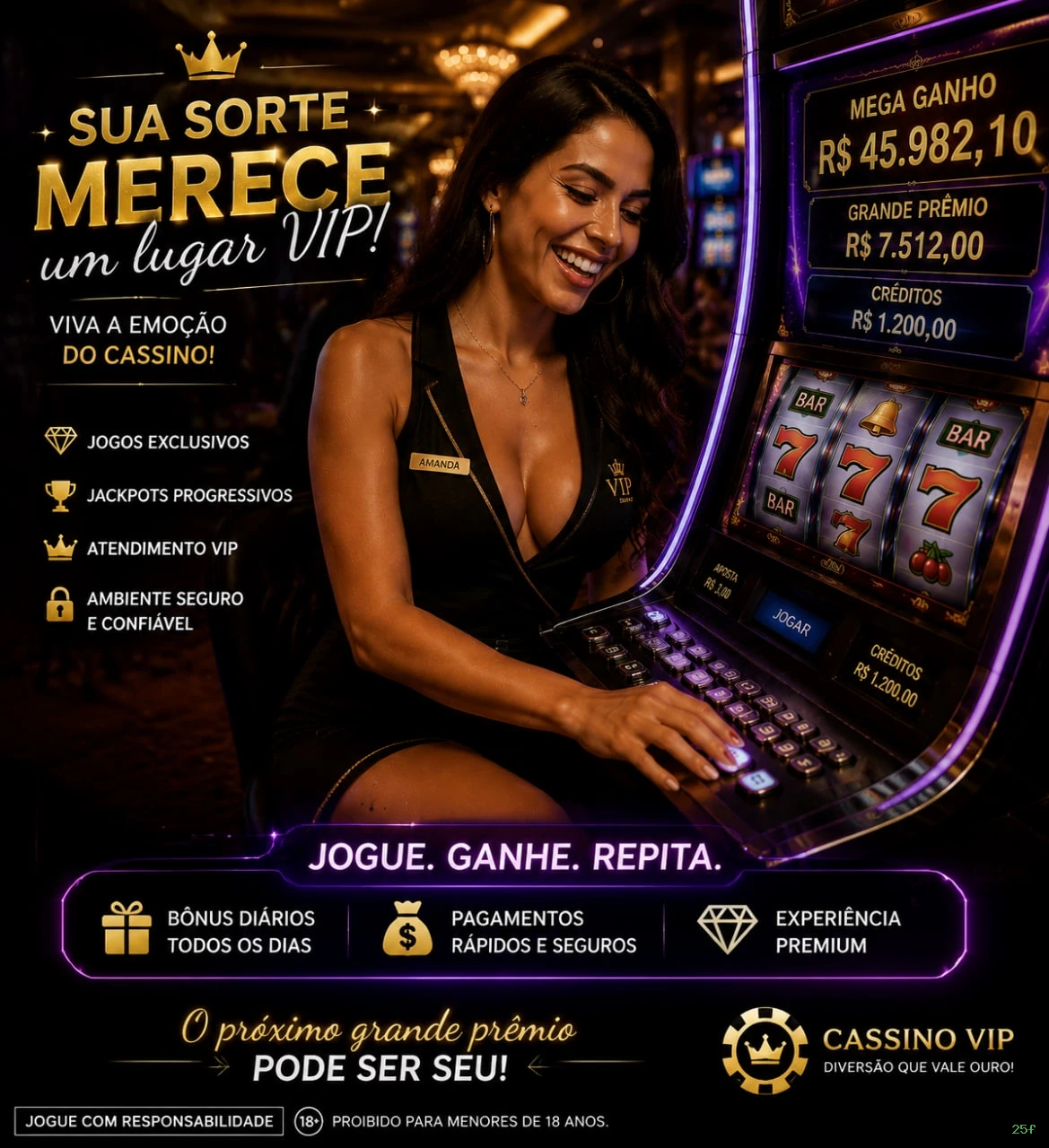 Bônus boas-vindas 25f R$100